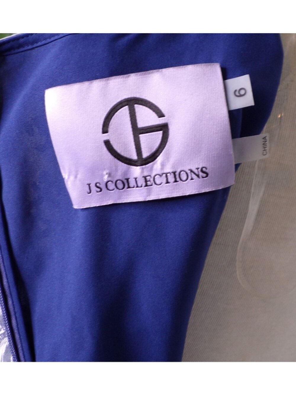 🆕JS COLLECTIONS Maddison Column Shirred Gown Dress Blue 6 - Picture 16 of 16